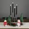 9.5" Solid Black LED Flickering Flameless Halloween Taper Candles, 4ct.